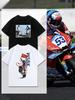 ZXMOTO Umgebende Motorrad-Enthusiasten Reines Baumwoll-T-Shirt für Unisex-Kleidung und Damen Sommerversion 2026 Neues T-Shirt