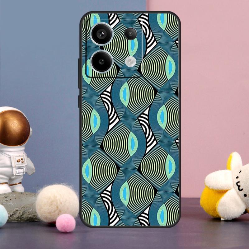 African Style Fabric Print Case For Xiaomi Redmi Note 14 13 9 10 11 12 15 Pro Plus Redmi 15 15C 14C 10C 12C 13C Cover