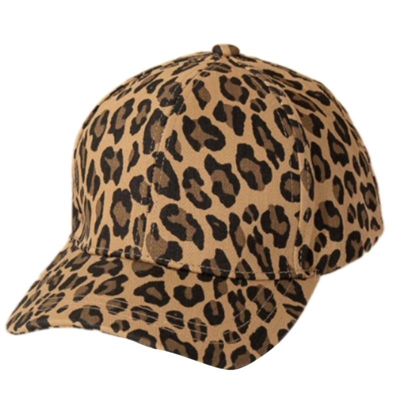 

Animal Print Cotton Baseball Caps Lightweight Summer Sun for Women кофейный