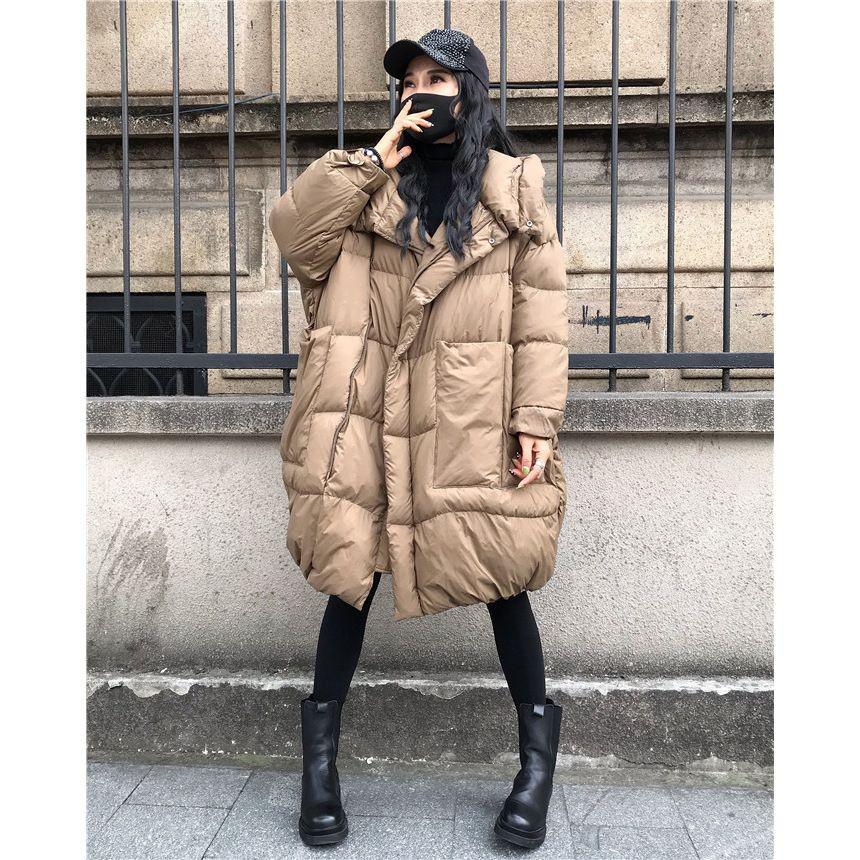 European-Style 2022 Winter Hooded Down Jacket