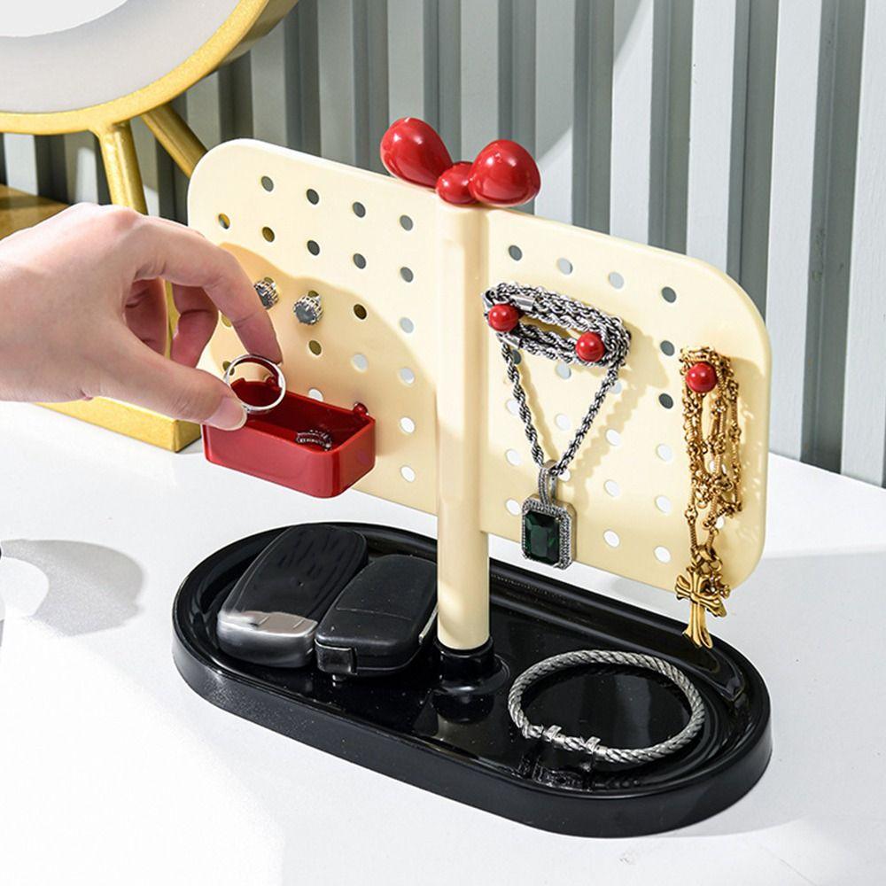 Bow Perforated Board Storage Rack DIY Porch Ornaments Storage Box New Vertical Perforated Board