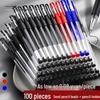 Lot de 200 stylos standard européen 0,5 mm: Stylos à bille à pointe fine à séchage rapide, noir et rouge, pour étudiants.