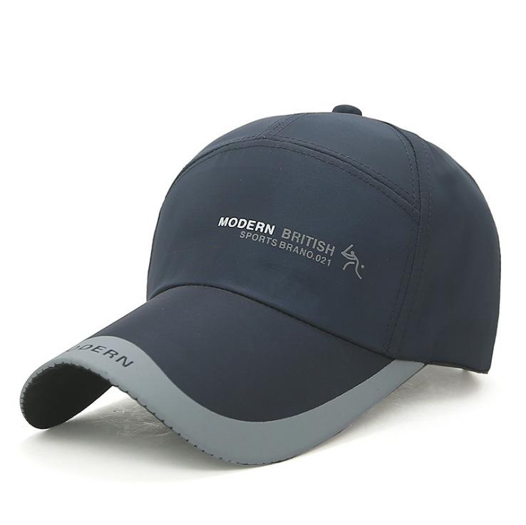 Mesh Breathable Baseball Cap Men's Outdoor Sun Protection Visor Half Mesh Duckbill Cap Fishing Hat Wide Brim