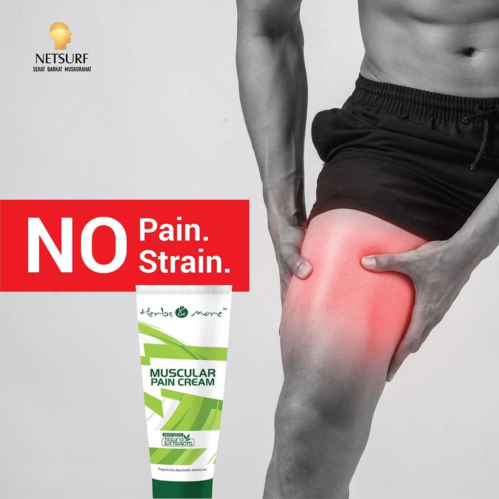Крем для облегчения мышечной боли (50 г), Muscular Pain Cream,  Herbs & More