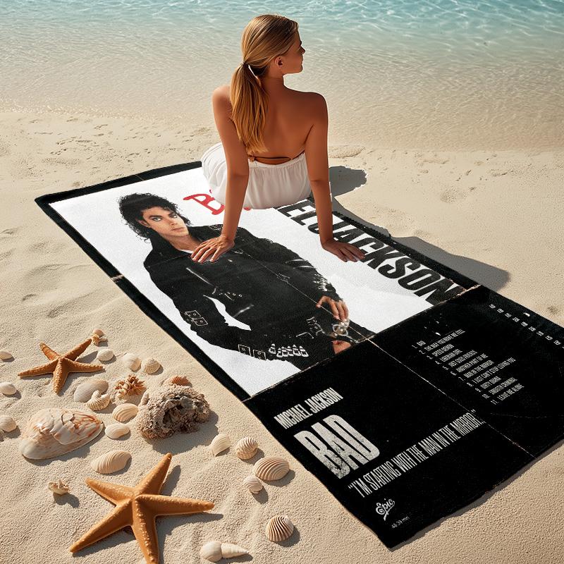 Michael Jackson Performance Stilvolles Digitaldruck Strandtuch Schnelltrocknend Saugfähige Decke für Strand Pool Fitnessstudio Reisen