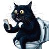 Cat Toilet Stickers Waterproof Toilet Tank Lid Decals Cartoon Black Cat Toilet Seat Cover Sticker for Bathroom Restroom Door Wall Decor