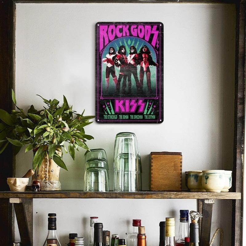 

Класичний рок-гурт «Kiss Revenge» Vintage Art Metal Plakat Sign Retro Man Cave Music Club Bar Pub Cafe Decorative Tables 20x30cm золотистий