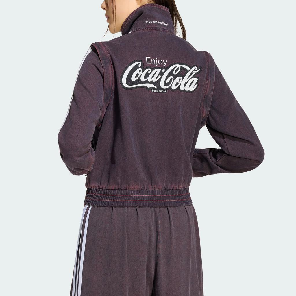 Adidas Originals X Coca-Cola Classic Vintage Funnel Neck Denim Jacket Women jackets KY7693