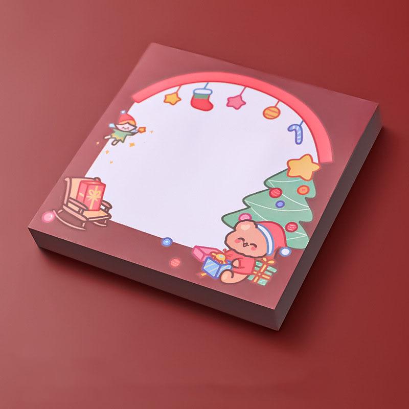 

1 шт. клейкая наклейка Kawaii Christmas Sticky Notes блокнот для заметок офис школьные принадлежности канцелярские принадлежности наклейка