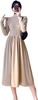 KEQIKAI Knit Sweater Long Midi Elegant for and Everyday Wear Women's Dress, Autumn/Winter, Thick, Slimming, Cashmere-Like Dress, Stretchy, Simple,