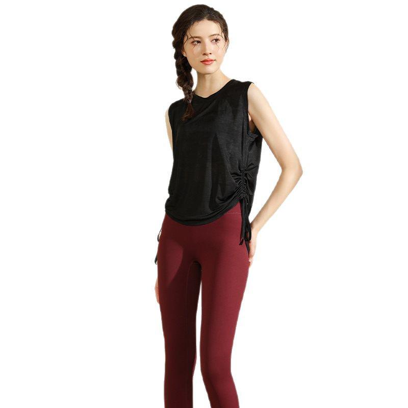 Quick-Dry Sleeveless Active Tank with Drawstring Sides
