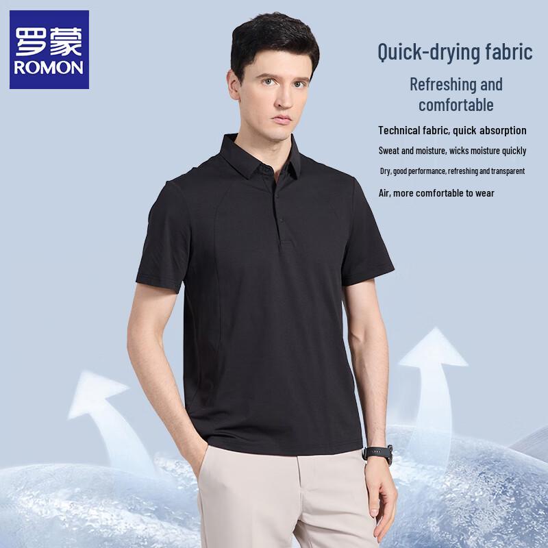 ROMON Men s Casual Short Sleeve Polo Shirt 3XL