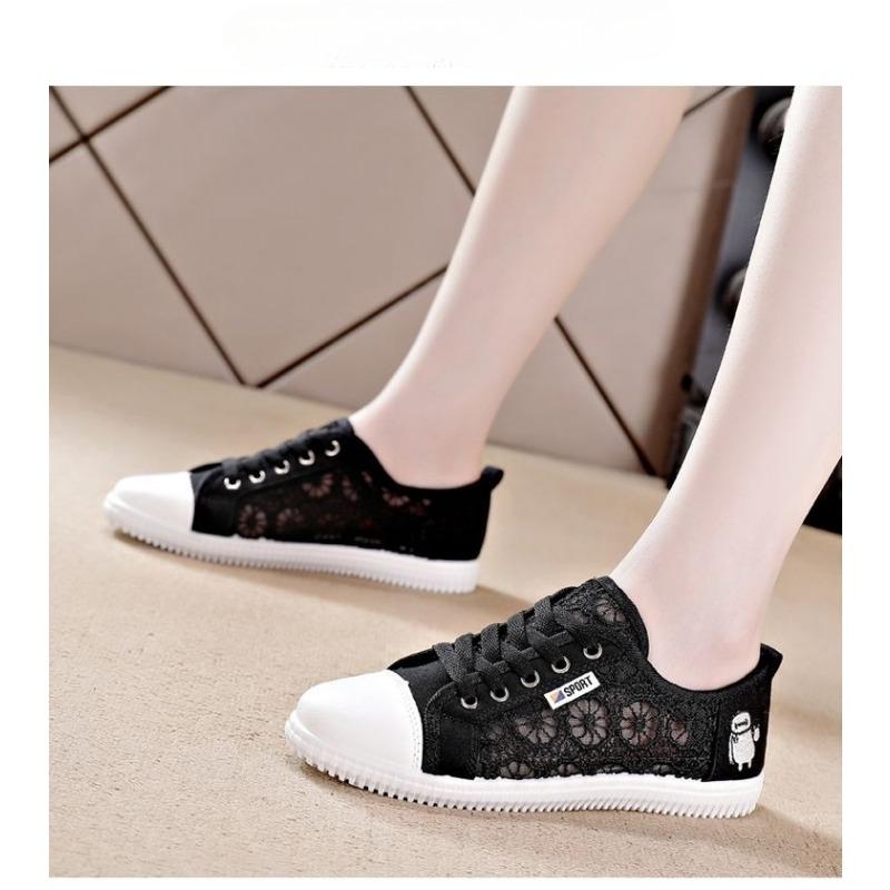 Удобные дышащие белые туфли. Женские кроссовки с низким вырезом. Универсальные женские — фото 5