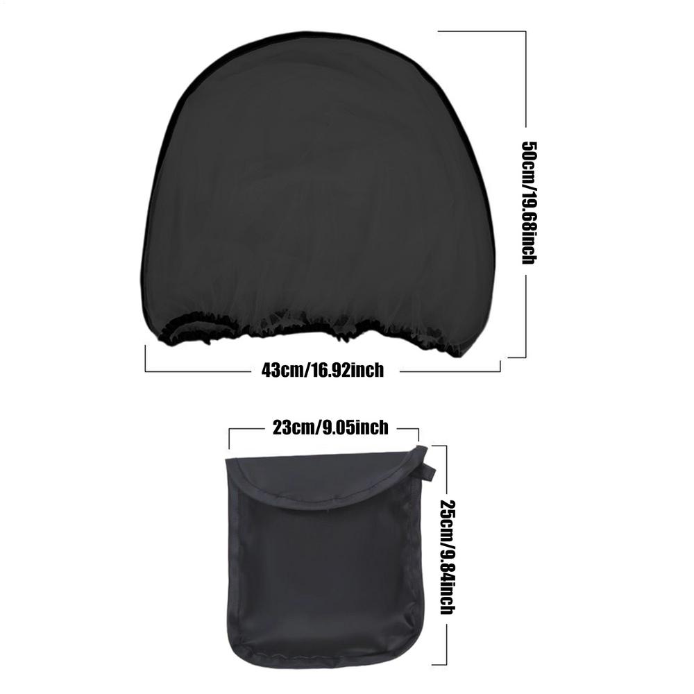 Fly Net For Baby Baby Fly Protection Net For Stroller Fine Mesh Elastic Barrier With Storage Bag For Cradles Bassinets Car Seats чёрный