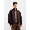 GXG Men's Stand Collar Double-Faced Wool Short Coat