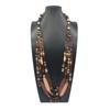 Ethnic Style Geometric Wooden Beaded Necklace with Multi Layer Sweater Chain Retro Personalized Vacation Accessories for Women