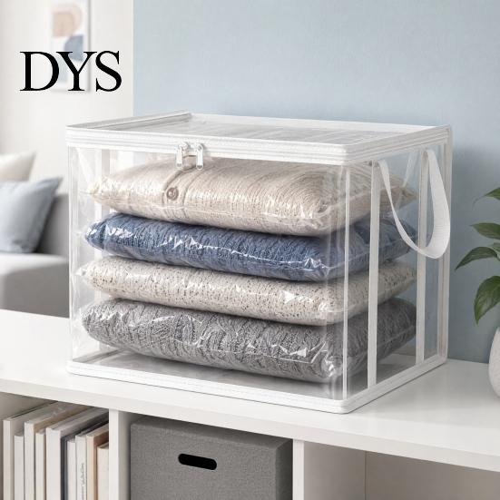 Visual Book Storage Bag Clothes Bag, with Lid And Handles, Large Capacity Dustproof Kids Toy Organizer Organizer, Transparent PVC Container for Toys