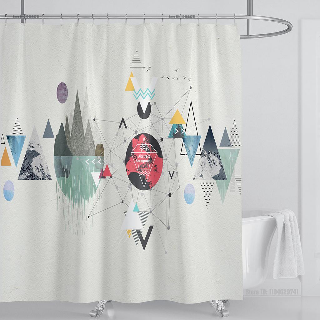 Plant Floral Shower Curtain Waterproof Shower Curtain Polyester Fabric 3D Printed Curtain Bathroom Decoration With Hooks