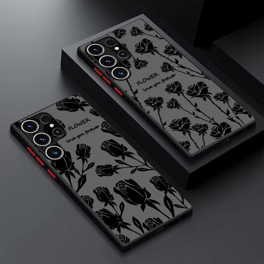 Funda Back Phone Cover Case for Samsung Galaxy S23 FE S24 Plus S22 Note 20 Ultra 10+ S25 Ultra S26 S21 S20 FE Lover You Flowers