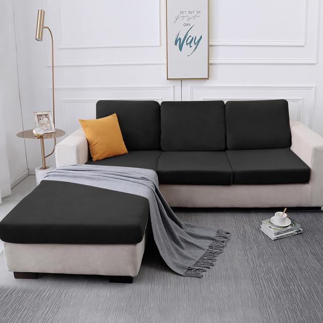 Velvet L Shape Sofa Cushion Covers Luxury Corner Furniture Slipcovers For Living Room Chaise Longue Seat