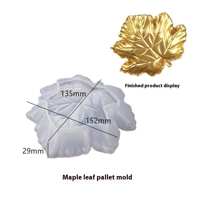 3D Maple Leaf Ash Tray Resin Mold Silicone Large Tray Resin Casting Mold Jewelry Container Art For Diy Resin Coasters