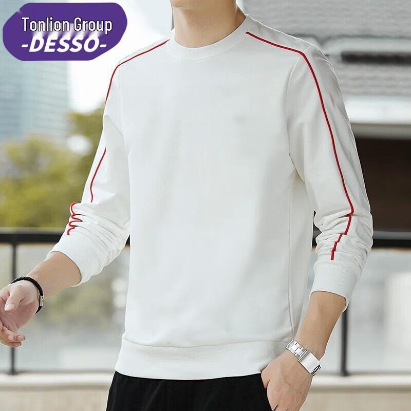 

DESSO Men s Casual Long Sleeve Round Neck Sweatshirt 4XL