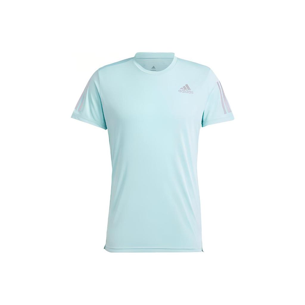 Adidas Own The Run Color Block Logo Round Neck Short Sleeve T-Shirt Men Tops Light-Green IM2534