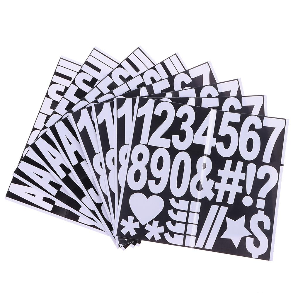 

220pcs 8 Sheets Symbols 3 Inch Self Adhesive Scrapbook Capital Letter Stickers Crafts