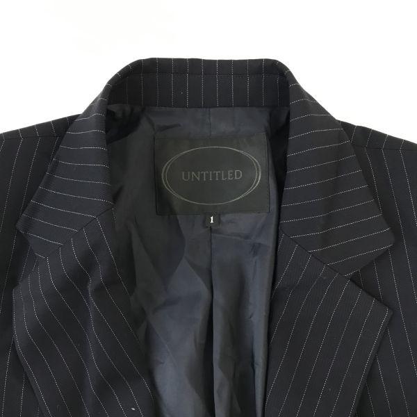 Untitled Japan Spring/Summer Skirt Suit Set S Navy Stripe(USED)