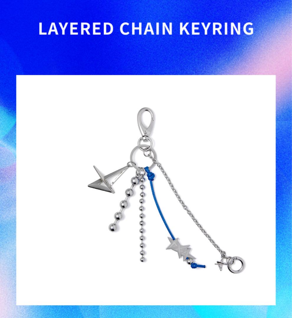 

[Б/У] txt together всплывающий брелок с многослойной цепочкой