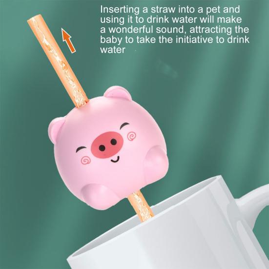 1 Set Cartoon Animal Sound Straw for Kids Cute Straw Topper for Baby Animal Party Favors Reusable Fun