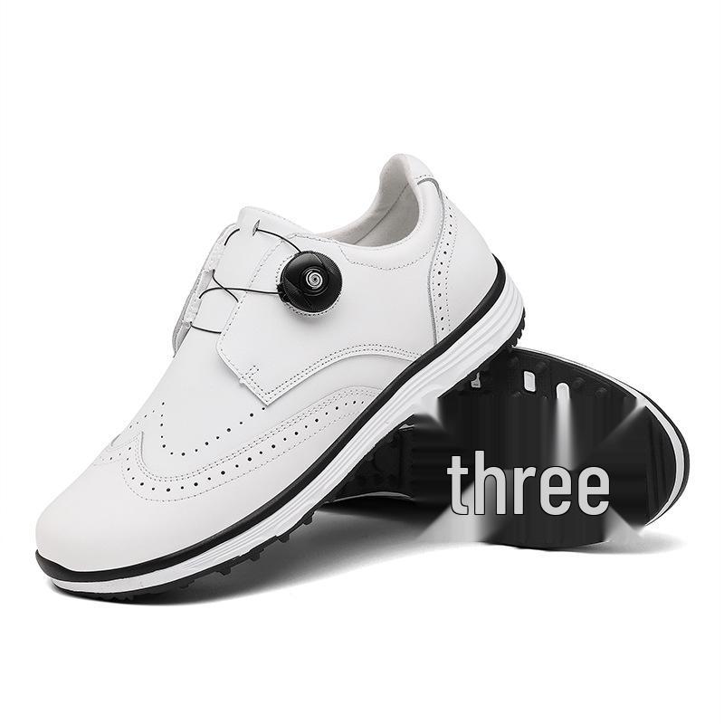 F-021 Unisex Breathable Golf Shoes with Fixed Spikes Size 41