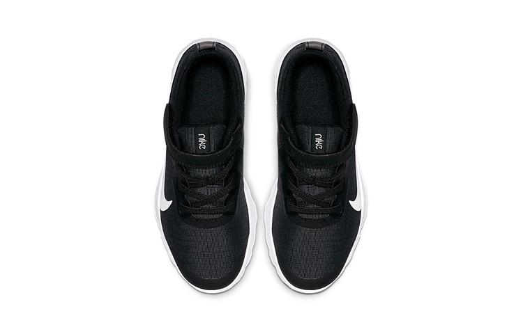 Nike Explore Strada Synthetic Leather, Textile Abrasion Resistant Low Top Kids' Running Shoes Black White CD9016-002