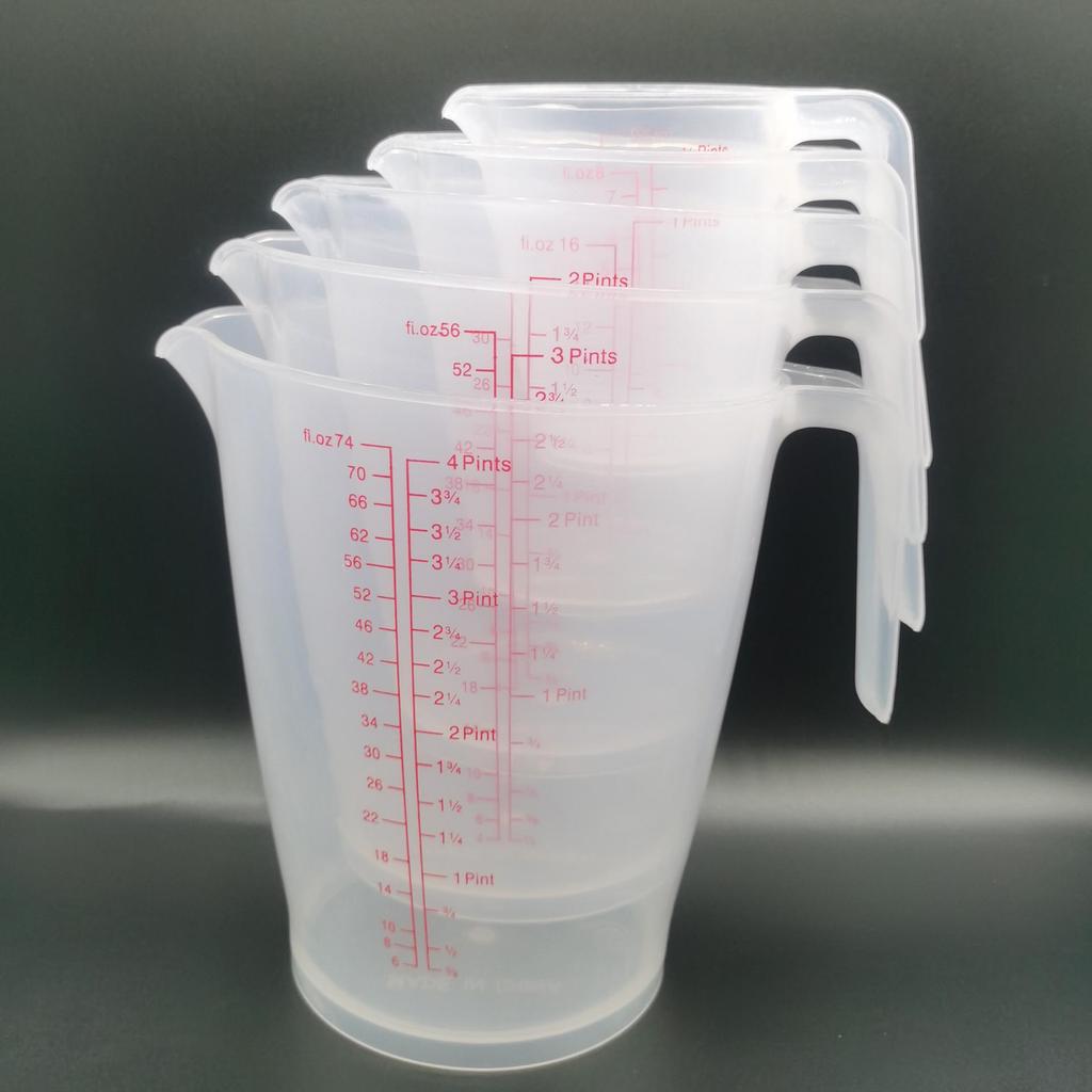 250ml/500ml/1000ml Graduated Plastic Measuring Cup | 1L/1.5L/2L Lab & Baking Measuring Cups