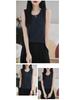 Women's Slim Fit Knitted Wool Vest - Soft Sleeveless Crew Neck for Spring & Autumn Layering