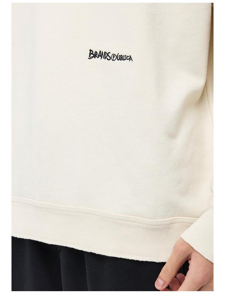 WOOG2005 Men's Embroidered Round Neck Casual Long Sleeve Hoodie - Autumn 2025 Collection 