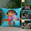 Cute D-Dora Pillow Case Plush Linen Soft Double Sided Printed Design Throw Cushion Decorative Home