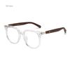 Trendy Anti Blue Light Wooden Grain Leg TR90 Glasses, Men Women Big Square Blue Ray Blocking for Computer Glass Frames gafas