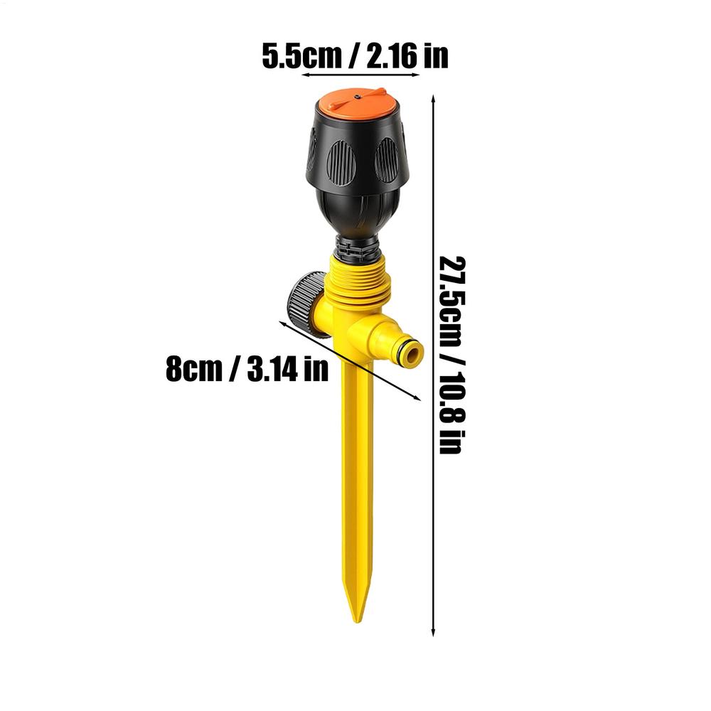 Lawn Sprinkler 360 Degree Rotation Garden Irrigation Watering Sprayer 1/2 Inch Hose Coupling Outdoor Circular Sprinkler Head
