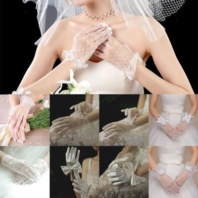 Bekleidungszubehör Radfahren Fahren Fäustlinge Spitze Handschuhe Brautkleid Fäustlinge Hochzeit Brauthandschuhe