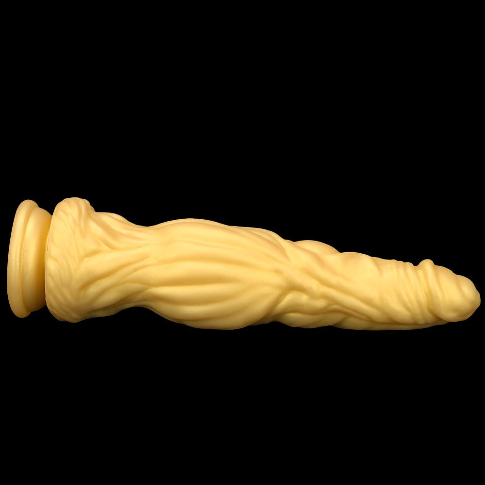 Zlatá silikonová měkká masturbační hůl Sexuální hračky simulační dildo Pussy Erotic Appliances