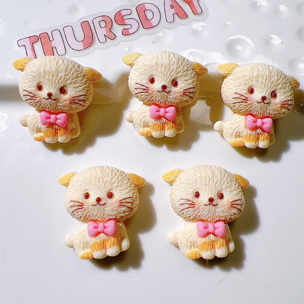 10Pcs Resin Cartoon 3D Cute Cat Series Flat Back Scrapbooking DIY Jewelry Craft Decoration Accessories