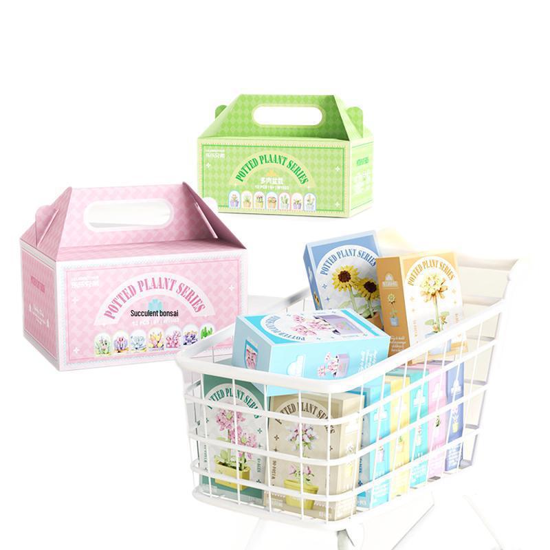 Preserved Flower Bonsai & Rose Succulent Building Blocks - Compatible with LEGO