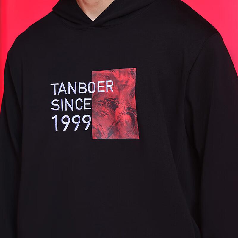Tanboer Unisex New Year Print Hooded Sweatshirt TB4150506