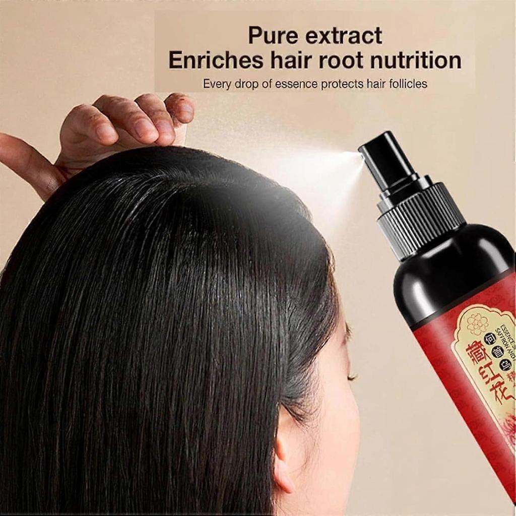 Saffron Essence Spray, Herbal Extracts Hair Serum, Saffron And Polygonum Multiflorum Essence Spray, Anti-Lost Strengthen Hair Root, Non-Frizzy, Preven