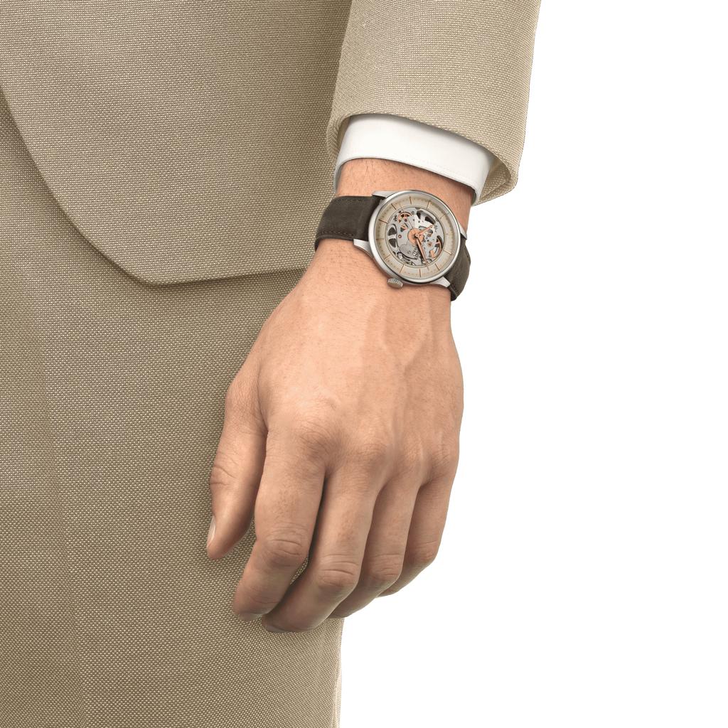 Tissot Leather Strap Ivory Dial Men's Fashion Watch T139.836.16.261.00