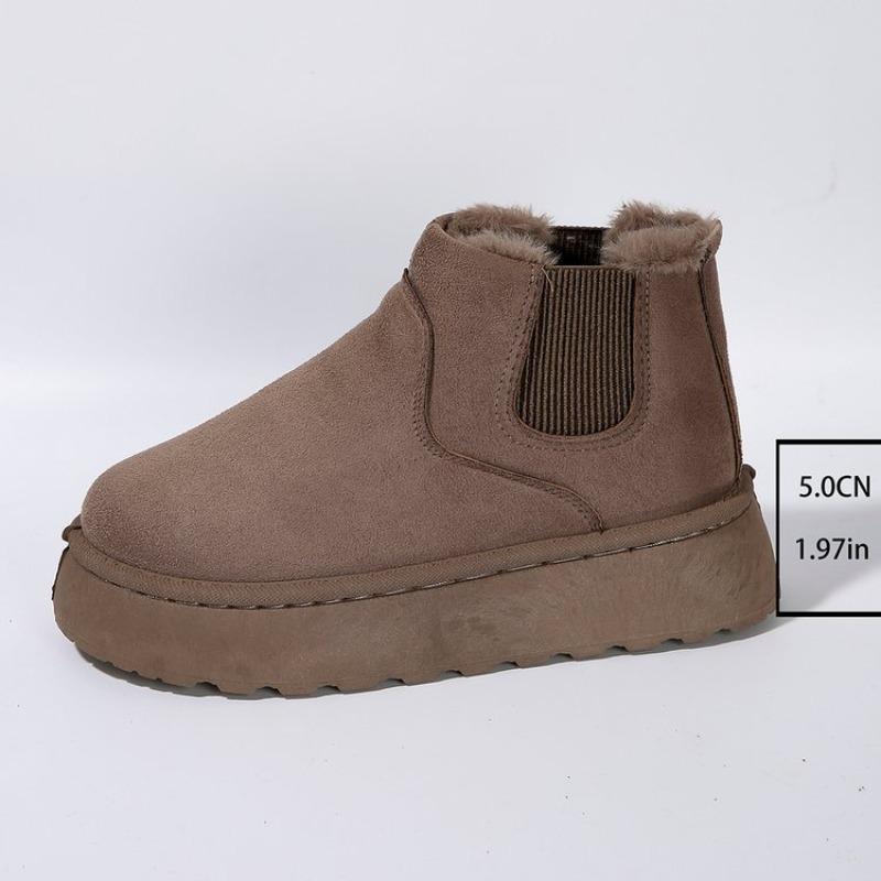 Thick-soled Shoes, Snow Boots, Women's Short-top New Retro Fleece Cotton Boots Are Bestsellers
