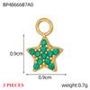 3PCS/LOT CARLIDANA Gold Plated Stainless Steel Colorful Star Pendants Charms for DIY Jewelry Making Necklace Earrings