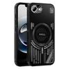 For iPhone 16e Magnetic Case Aluminium Alloy+PC+TPU Hollow Heat Dissipation Phone Cover