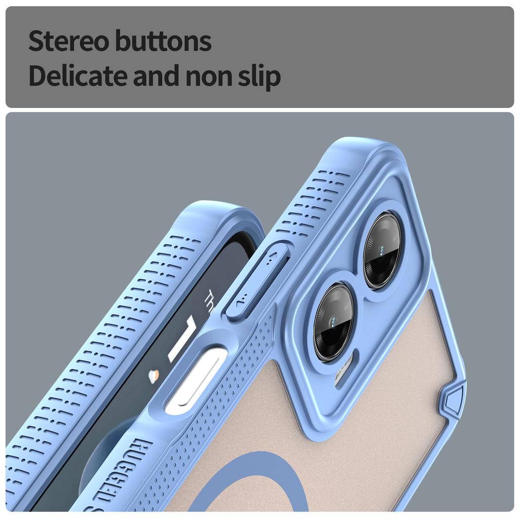 For Motorola Moto G35 5G Magnetic Case TPU + PC Phone Back Cover